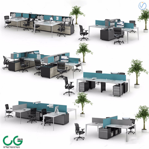 Modern employee card seat office desk chair 3d model